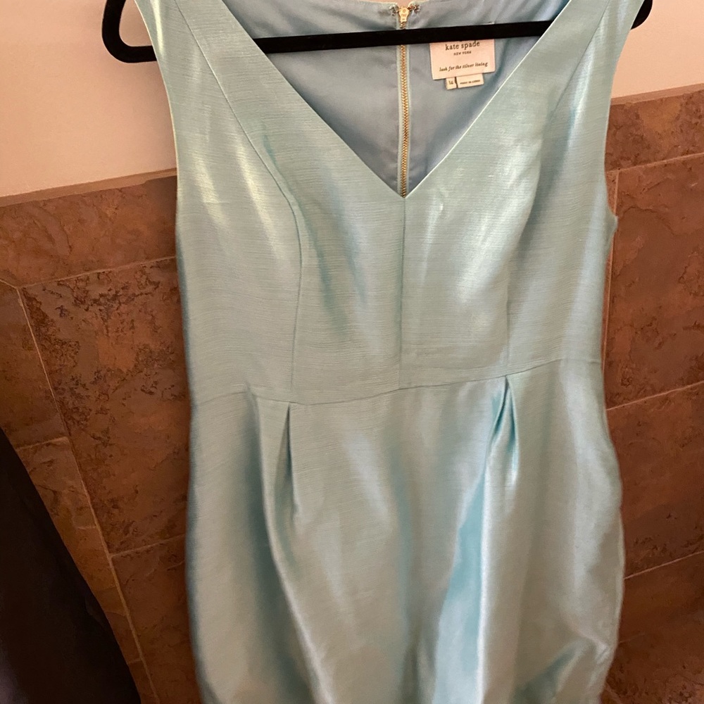 kate spade Light Blue Sleeveless V-Neck Mini Dress